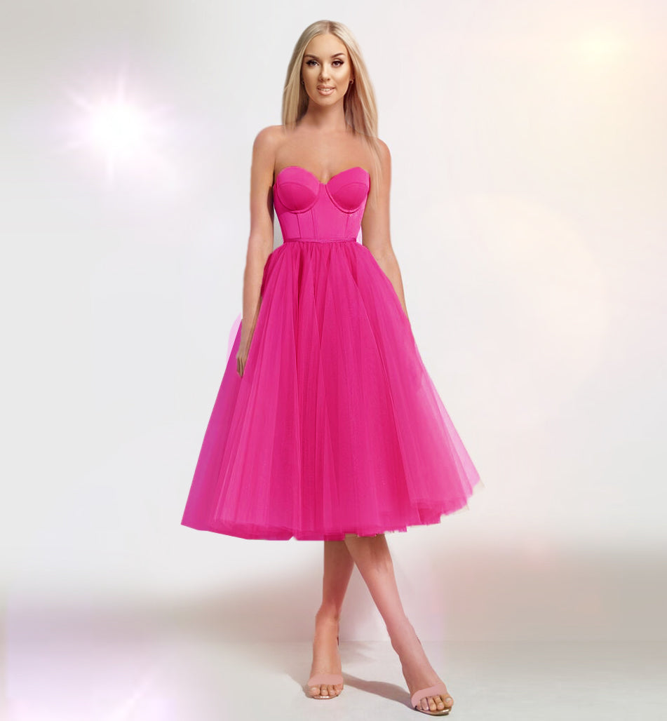 Minigonna In Tulle Fatta A Mano, Sottoveste Con Elastico In Vita - Italia - Foto 2